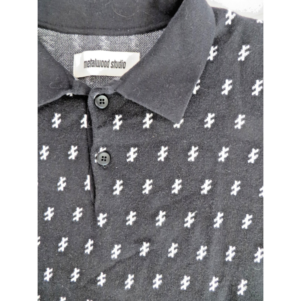 Metalwood Studio Golf Black Thick Polo Men’s Size Medium